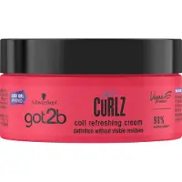 Got2b Crème rafraîchissante pour boucles et torsades got2b Vegan de , à l'huile de coco, à l'huile de ricin, à l'huile d'argan et au beurre de karité, 200 ml