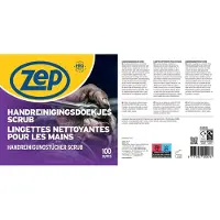 Zep Lingettes nettoyantes pour les mains Scrub