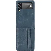 IMoshion Étui de télephone portefeuille Luxe pour Samsung Galaxy Z Flip 4 - Bleu foncé