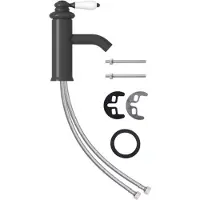 vidaXL Robinet de lavabo Gris 130x180 mm