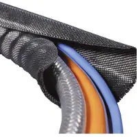 Hellermanntyton Tuyau en tissu, fermeture automatique, 170-01015, Twist-In25, noir, 2 mètres