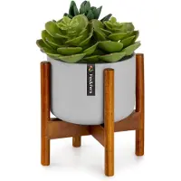 Fox & Fern Pot de fleurs Thorn avec support Style années 50 2 tailles