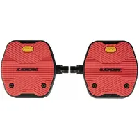 Look (Red) Pédales plates Cycle Geo City Grip pour vélo urbain, avec revêtement en caoutchouc antidérapant Vibram Activ Grip.