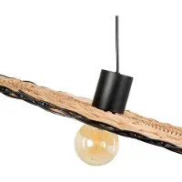 LOREFAR Lampe à suspendre noir/rattan ø600 COSTAS 68590-69