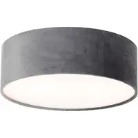 QAZQA Plafonnier moderne gris 30 cm avec intérieur doré - Drum