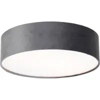 QAZQA Plafonnier moderne gris 40 cm avec intérieur doré - Drum