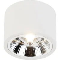 QAZQA Spot apparent moderne blanc GU10 111mm - Expert