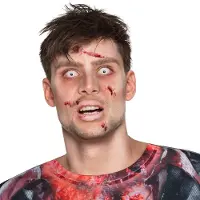 Boland lentilles de fête zombie silicone blanc 2 pièces