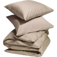 Yumeko - Parure de lit - Satin De Coton - 260x220 - Marron