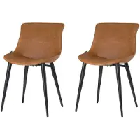 Riverdale eetkamerstoelen Elin - Cognac - 80cm hoog