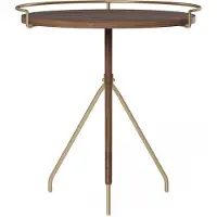 Menu - Table d'appoint Umanoff Low noyer/laiton