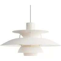Louis Poulsen Suspension , PH 5 500, dimmable, Blanc, Salon / séjour, Métal, Design