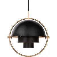 Gubi Suspension , Multi-Lite, dimmable, Noir, Salon / séjour, Métal, Design