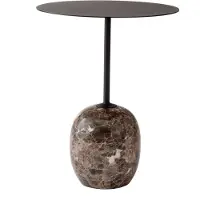 &tradition Lato LN8 Table d'appoint Warm Black & Emparador Marble