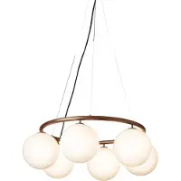 Nuura Miira 6 Circular Suspension Dark Bronze|Opal White