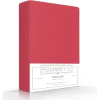 Romanette Drap-housse Romanette Rouge (Coton)-90 x 200 cm