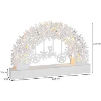 Monzana Arche lumineuse de Noël à LED flocons de neige