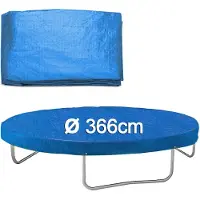 Monzana Bâche bleu 366 cm en PE pour trampoline housse