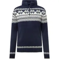 Brandit Pull-over bleu marine / blanc