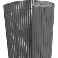 vidaXL Clôture de jardin double face PVC 150 x 500 cm Gris