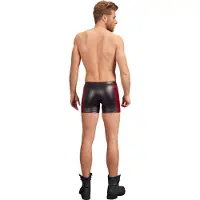 NEK - boxer zippé homme - bandes rouges latérales - noir - L
