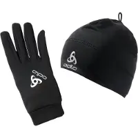 Odlo - Gants de ski - Set Polyknit Hat + Gloves Black pour Homme - Noir