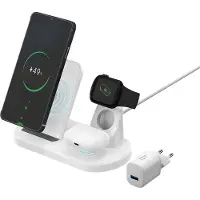 ISY Station De Charge Sans Fil 3-en-1 Blanc (iwq-2020)