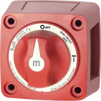 Blue Sea Systems Mini Battery Switch Dual Circuit Rouge