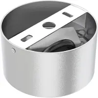 Briloner Lampe LED à monter en saillie LEUCHTEN TUBE, 5 W, 470 lm, IP20, couleur argentée, métal, Ø 9 cm