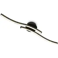 Briloner Leuchten REY - Applique murale et plafonnier - 3718025 - Effet scintillant gr ce l'optique laser - 12W? 1400 lm - blanc chaud 3000K - 80,5 x 14 x 10 cm