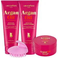 Lee Stafford Argan Oil GIFT SET SHAMPOO + CONDITIONER + MASK + FREE