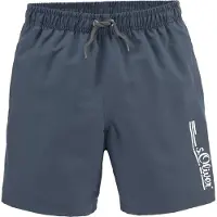s.Oliver Shorts de bain bleu-gris / blanc