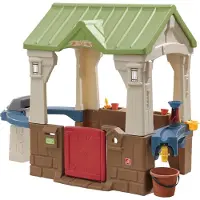 Step2 Great Outdoors Maison de jeu | Maison de jeu en plastique XXL pour enfants avec barbecue, roue à eau et accessoires