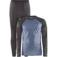 Craft Core Warm Long Sleeve Base Layer Set Bleu,Gris L Homme
