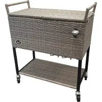 Axi Glacière Aspect osier 76 L Marron