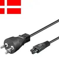 Goobay Câble d'alimentation Danemark, 2 m, noir (2 m), Câble d'alimentation, Noir