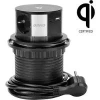 ORNO 3 X 2 P + Z prise extractible pour meubles