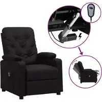 vidaXL Fauteuil relax électrique noir similicuir