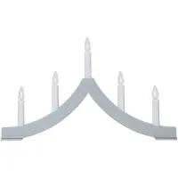 Star Trading Arche lumineuse, Pagod, 5 flammes, bois, gris
