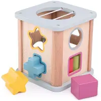 Bigjigs Boîte à formes en bois, 9dlg. -100%