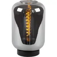 Lucide Lampe à poser verre noir E27 Joanet