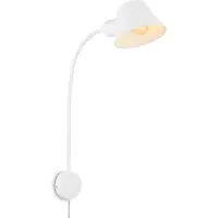 Briloner Lampe de lit Lampe de chevet orientable Lampe de lecture 1xE27 10W blanche Chambre coucher