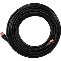 Goobay 55434 Câble patch CAT 6 Outdoor, U/UTP, noir, 20 m - Matériau cuivre, gaine extérieure PE