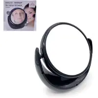 Touch of Beauty miroir de maquillage grossissant 3x noir - 18x8x19CM - double face avec pied -
