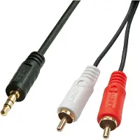 Lindy Premium - Câble audio - RCA x 2 mâle pour mini-phone stereo 3.5 mm femelle - 10 m