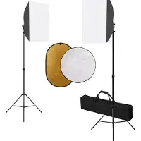 vidaXL Kit de studio photo avec boîte à lumière et réflecteur