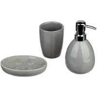 Five Accessoires de salle de bain - Céramique - Set complet - Gris - Contemporain - Design