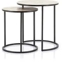 Furnilux Table d'Appoint By-Boo Setto Brass Small Gold (2-Pièces)