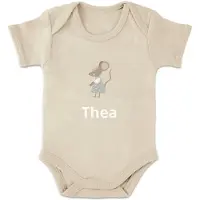 Yoursurprise Body - Imprimé - Manches Courtes - Beige - 3 à 6 mois