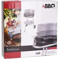 Koopman BBQ BBQ Barbecue au charbon de bois sur roulettes avec grille réglable - 47x47cm